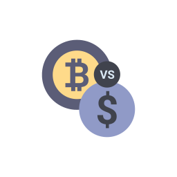 Bitcoin vs dollar  Icon