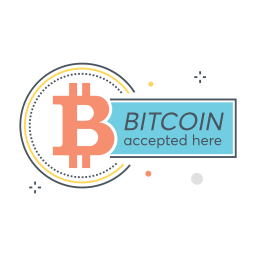 Bitcoin accepted here  Icon