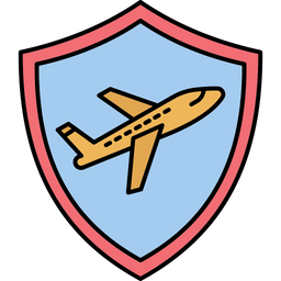 Secure Plane Secure Journey Air Icon