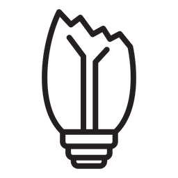 Cracked Light Bulb  Icon