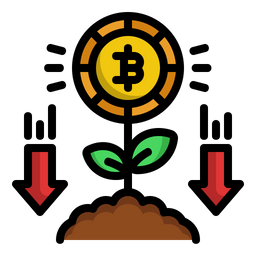 Bitcoin Loss  Icon