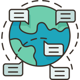 글로벌 커뮤니케이션  아이콘