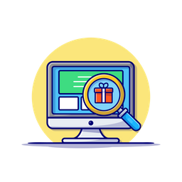 Online Search Gift  Icon