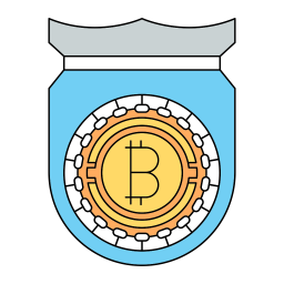 Bitcoin-Schutz  Symbol