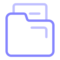 Document in folder  Icon