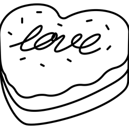 Cake Heart Love  Icon