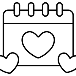 Calendar Heart  Icon