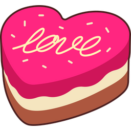 Cake Heart Love  Icon