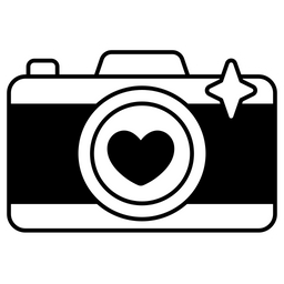 Camera Heart  Icon