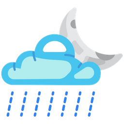 Cloud Rain Moon  Icon