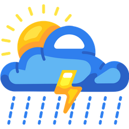 Cloud Rain Storm Sun  Icon