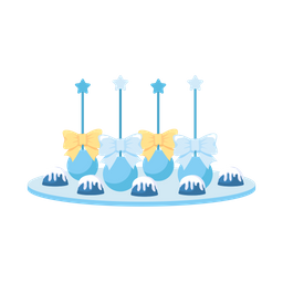 Blue sweets with decorations  Icon