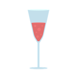 Glass of sparkling wine  Icon