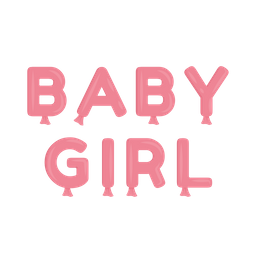 Baby girl balloons  Icon