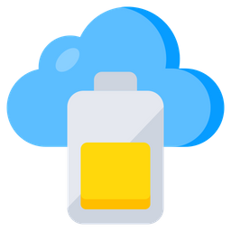 Cloud Battery  Icon