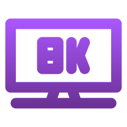 8 K Television  Icon