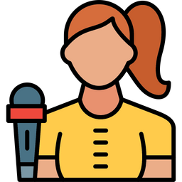 Female Reporter  Icon