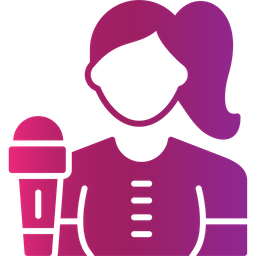 Female Reporter  Icon