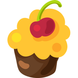 Cupcake With Cherry  Icon