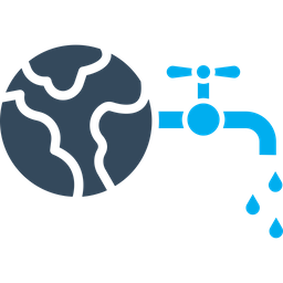 Terra com torneira  Ícone