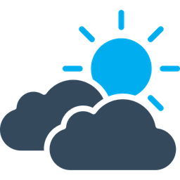 Nuvem com sol  Ícone