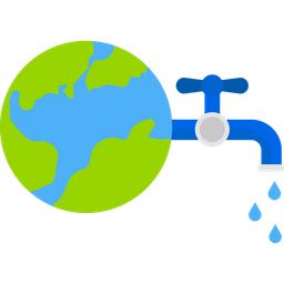 Earth with Faucet  Icon