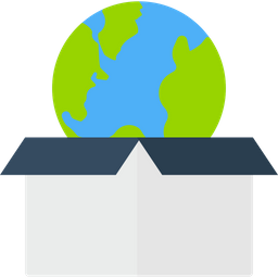 Earth in box  Icon