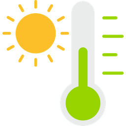 Sun temperature  Icon