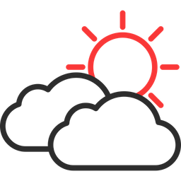 태양과 구름  아이콘