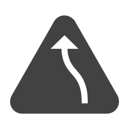 Linkskurve  Symbol