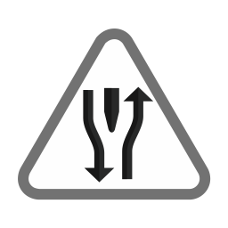 Double lane ahead  Icon