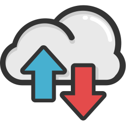 Transferencia de datos en la nube  Icono