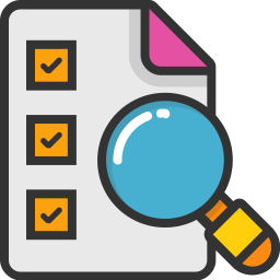 Checklist with Magnifier  Icon