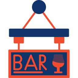 Bar Sign Board  Icon