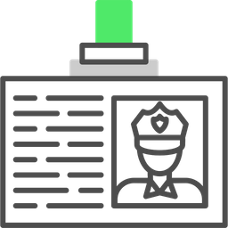 Cartão de polícia  Ícone