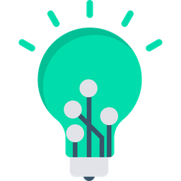 Artificial intelligence bulb  Icon