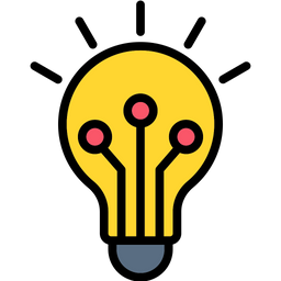 Artificial intelligence bulb  Icon