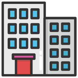 Flats Building  Icon