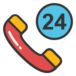 24 Hours call service  Icon