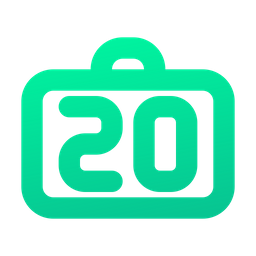 20kg baggage limit  Icon