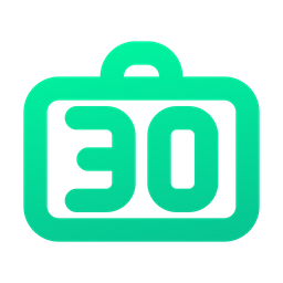 30kg baggage limit  Icon