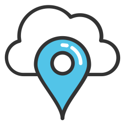 Cloud Map Marker  Icon