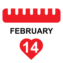 14 february calendar  Icon