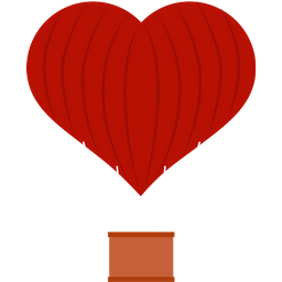 Heart air balloon  Icon