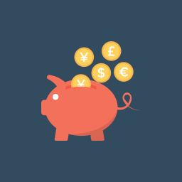 Savings Piggy Coins Icon