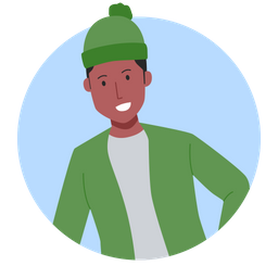 Black man with beanie  Icon