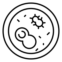 Bacterial in plate  Icon