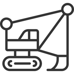 드래그라인 굴착기  아이콘