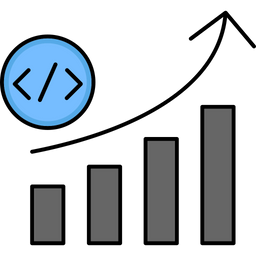 코딩 그래프  아이콘