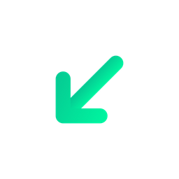 Arrow Down Left  Icon